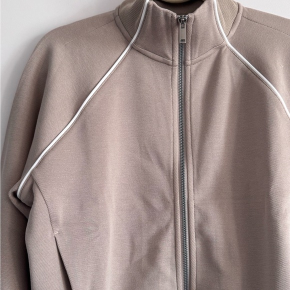 NWT Spanx Tan Zip-Up Track Jacket - Picture 12 of 15